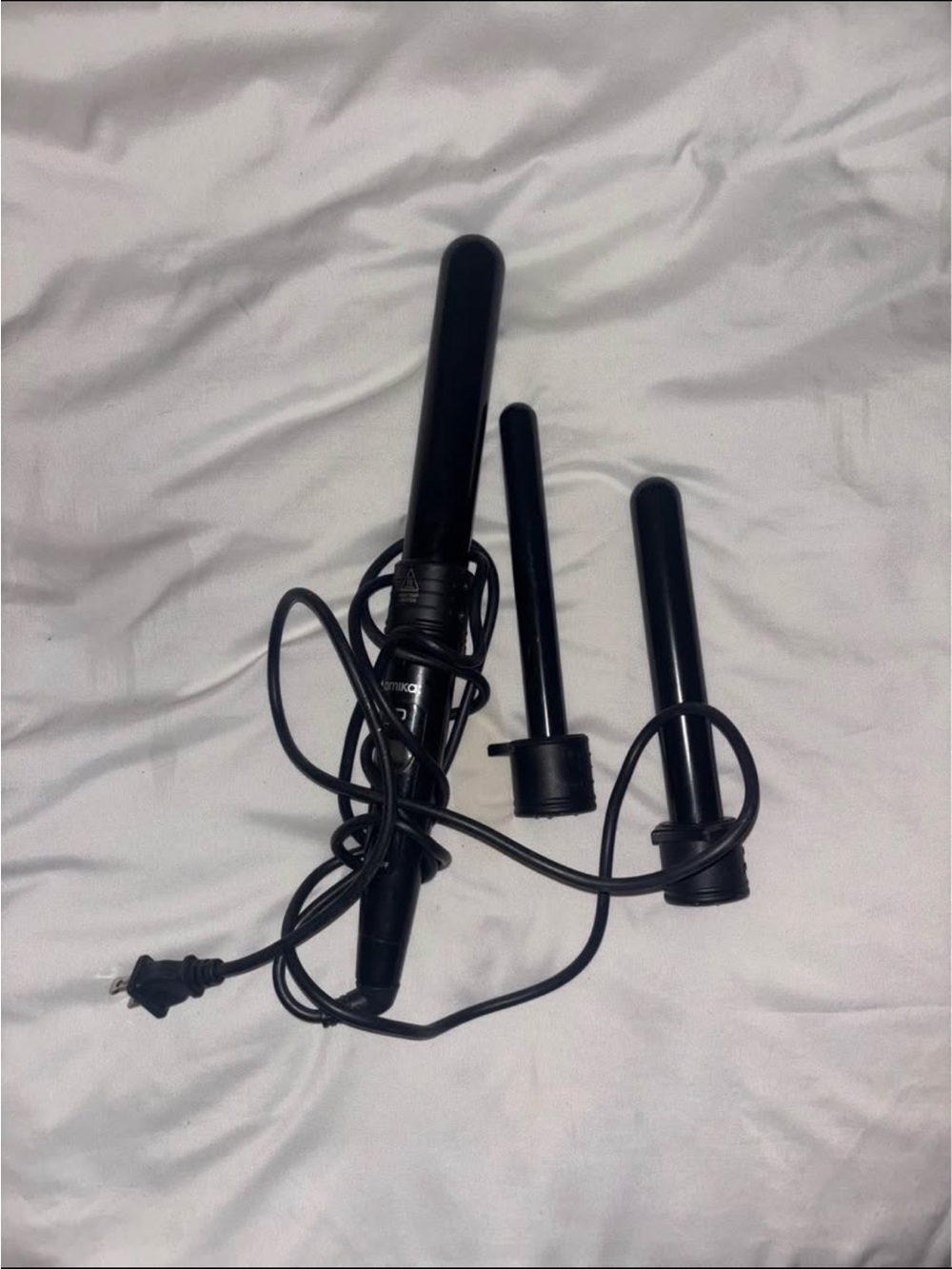 amika Black Interchangeable Curling Wand Set with Multiple Barrels